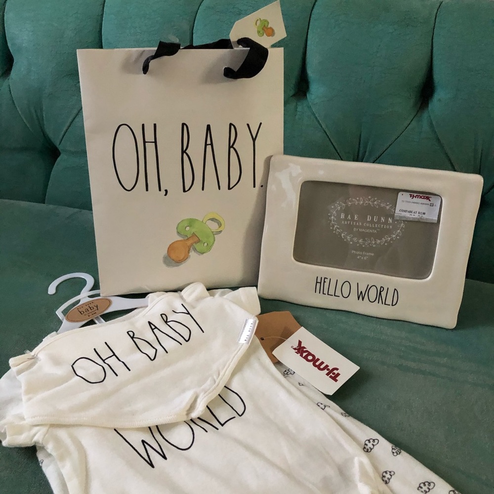 Rae Dunn baby bundle hello world oh baby
